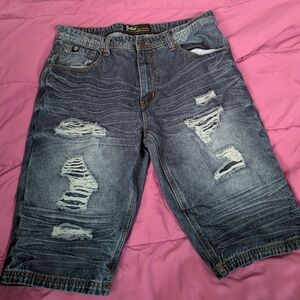 Stylish Distressed Denim Jean Shorts for Men